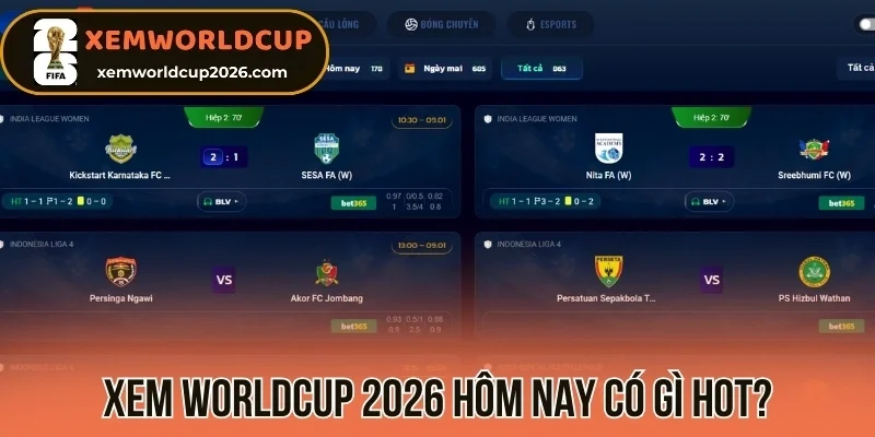 Xem Worldcup 2026 hôm nay có gì hot?