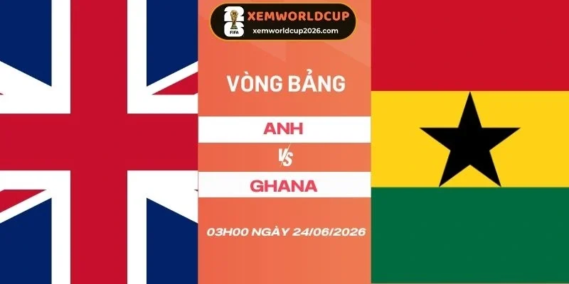 Soi kèo Anh vs Ghana - Bảng L World Cup 03h00 24/06/2026
