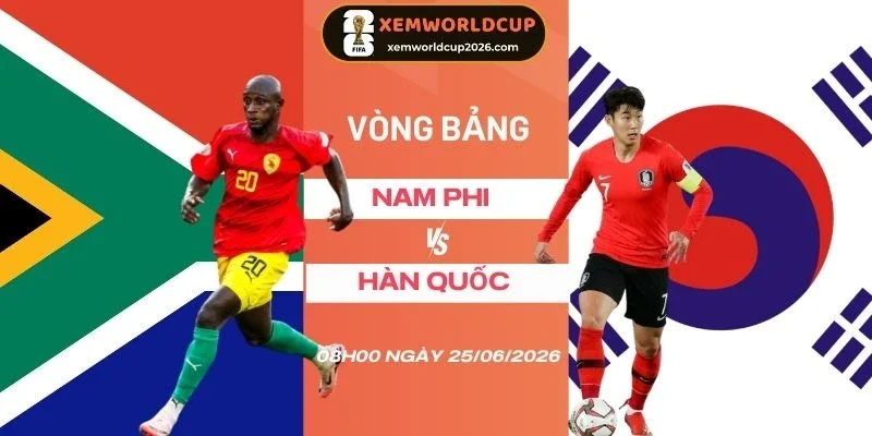 soi kèo Nam Phi vs Hàn Quốc - Bảng A World Cup 08h00 25/06/2026