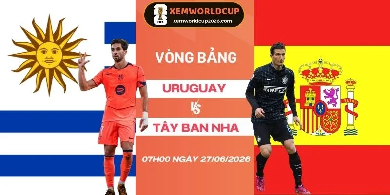 Soi tỷ lệ kèo nhà cái Uruguay vs Tây Ban Nha - Bảng H World Cup 07h00 27/06/2027