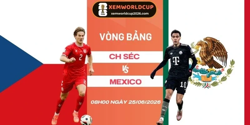 Soi kèo nhà cái CH Séc vs Mexico - Bảng A World Cup 08h00 25/06/2026